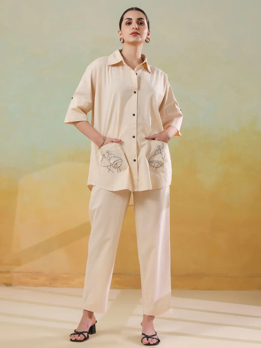 Ivory Thread Twin Set