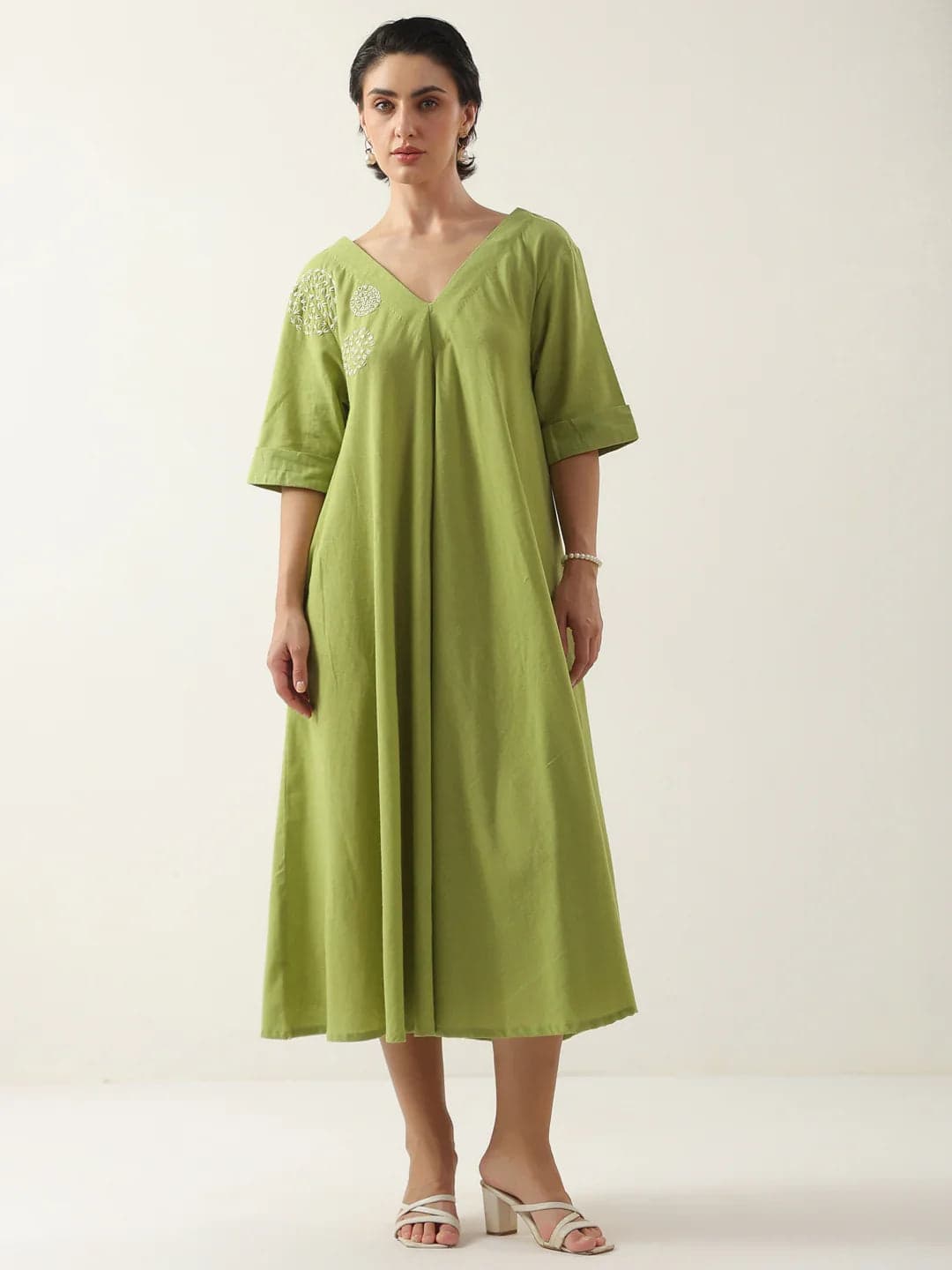 Lime Vee Day Dress