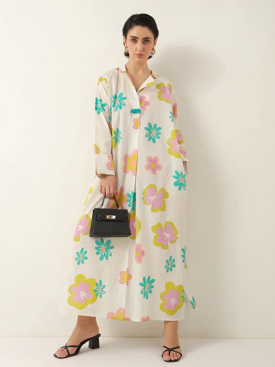 White Garden Collar Dress